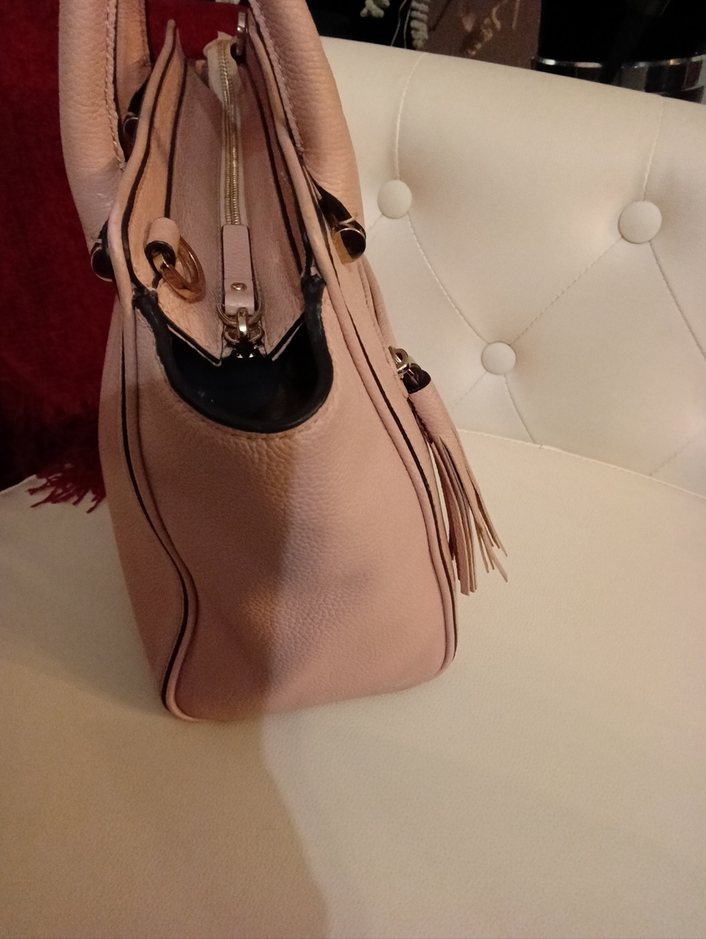 kate spade Chester Street Allyn Pebble leather satchel with tassel - Picture 3 of 9